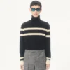 Valentino High-Neck Wool Sweater With Vlogo Embroidery