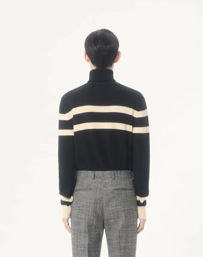 Valentino High-Neck Wool Sweater With Vlogo Embroidery