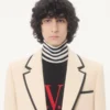 Valentino High-Neck Wool Sweater With Vlogo Patch