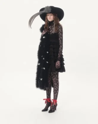 Valentino Scarf With Turkey And Goose Feathers