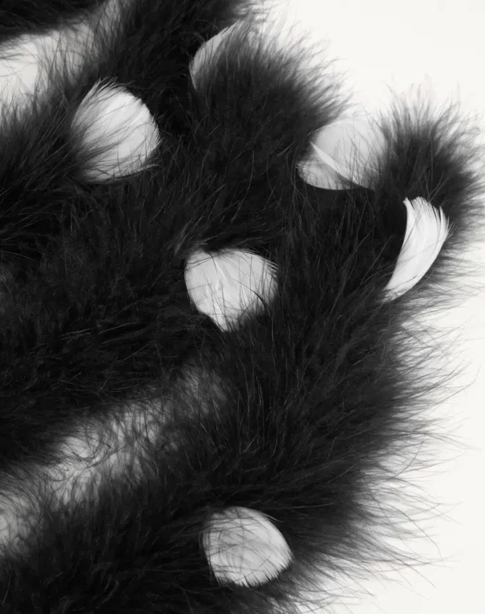 Valentino Scarf With Turkey And Goose Feathers