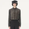 Valentino Silk Chiffon & Lurex Shirt