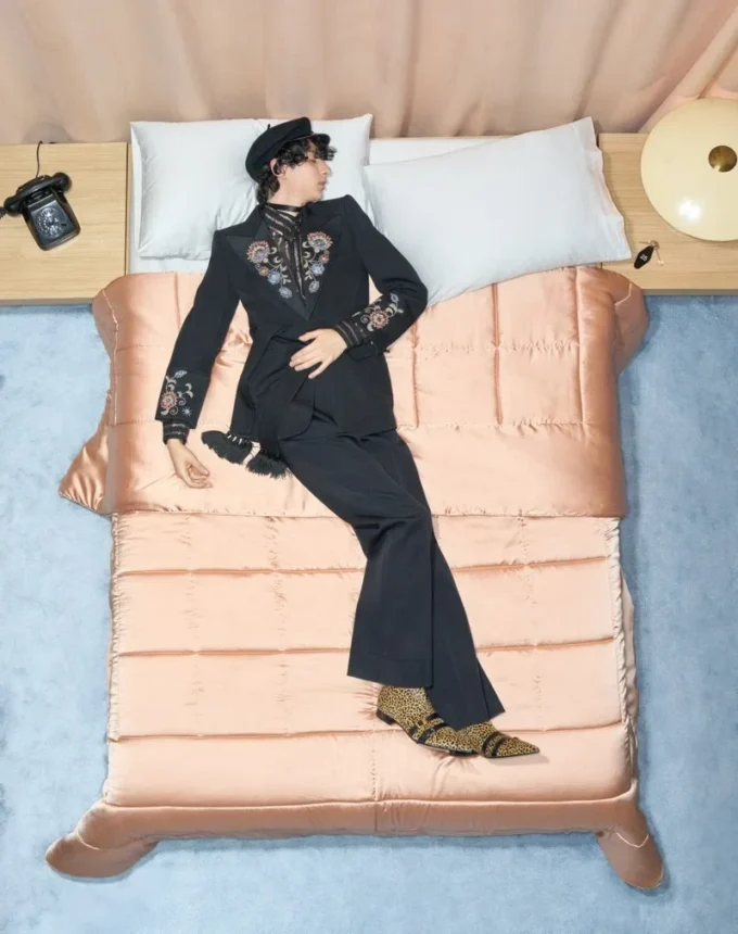 Valentino Silk Chiffon & Lurex Shirt