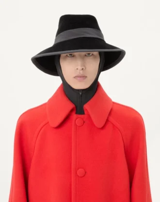 Valentino Single-Breasted Coat In Wool Drap