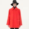 Valentino Single-Breasted Coat In Wool Drap