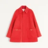 Valentino Single-Breasted Coat In Wool Drap