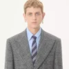 Valentino Single-Breasted Mouliné Wool Jacket