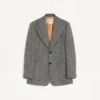 Valentino Single-Breasted Mouliné Wool Jacket