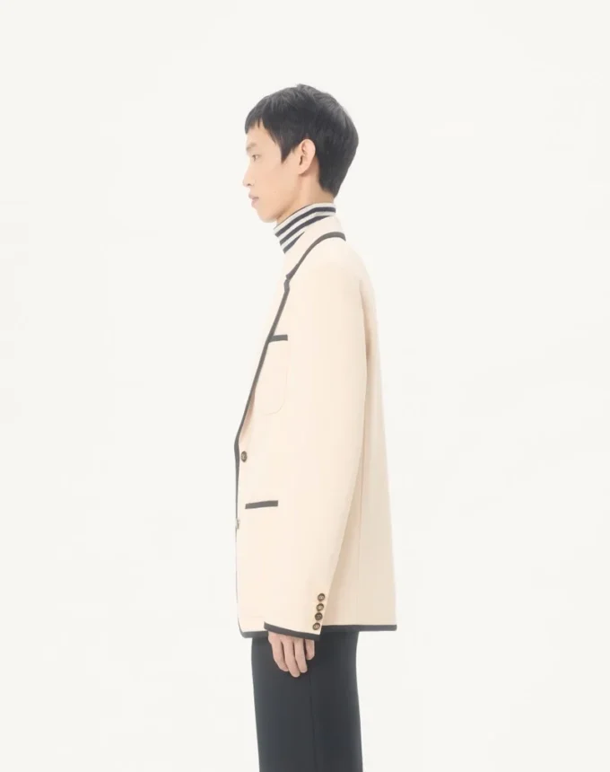 Valentino Single-Breasted Wool Gabardine Jacket Valentino Single-Breasted Wool Gabardine Jacket