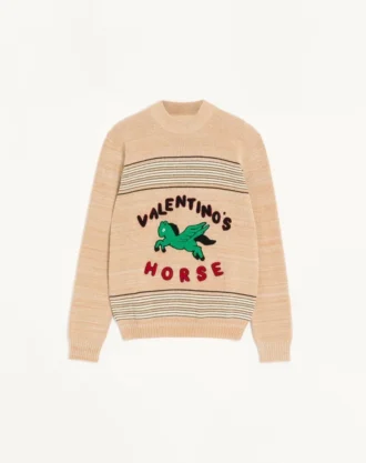Valentino wool and cotton sweater with Valentino horse patch