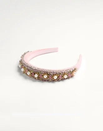 Valentino Wool And Silk Headband With Embroidery