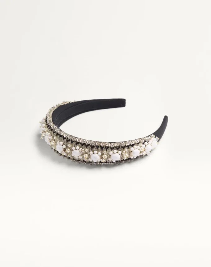 Valentino Wool And Silk Headband With Embroidery