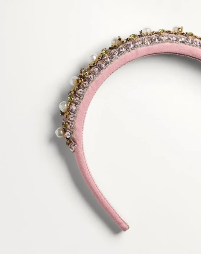 Valentino Wool And Silk Headband With Embroidery