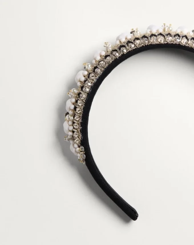 Valentino Wool And Silk Headband With Embroidery