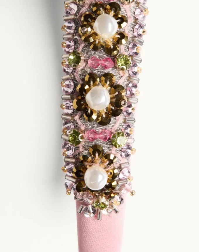 Valentino Wool And Silk Headband With Embroidery