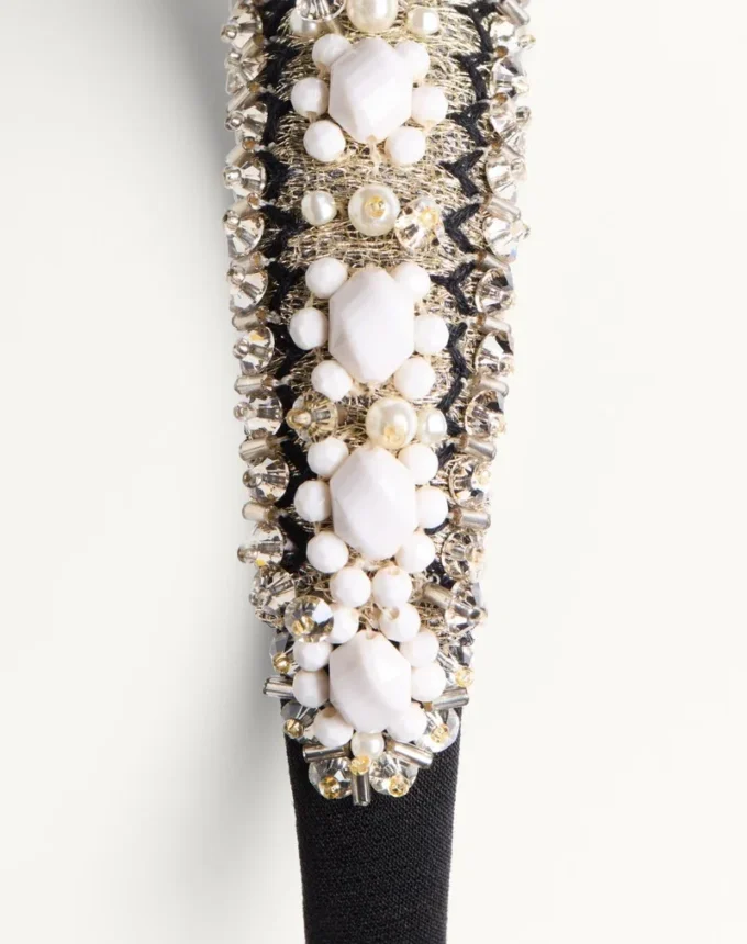 Valentino Wool And Silk Headband With Embroidery