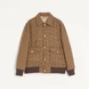 Valentino Wool Bomber Jacket with Houndstooth Pattern Valentino Wool Bomber Jacket with Houndstooth Pattern