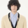 Valentino Wool Cardigan with Embroidered VG