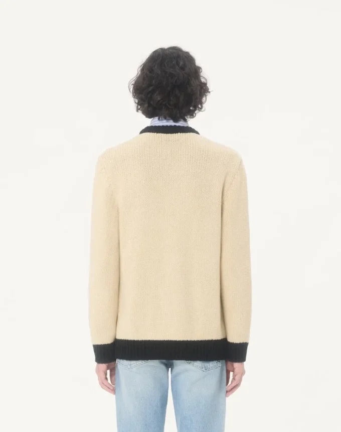 Valentino Wool Cardigan with Embroidered VG