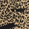Valentino Wool Cardigan with Fauve Eclat Animal Print Jacquard