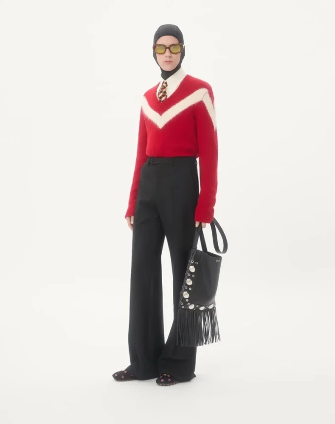 Valentino Wool Jumper With VLogo Bow At The Back