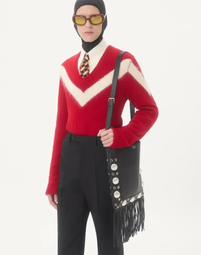 Valentino Wool Jumper With VLogo Bow At The Back