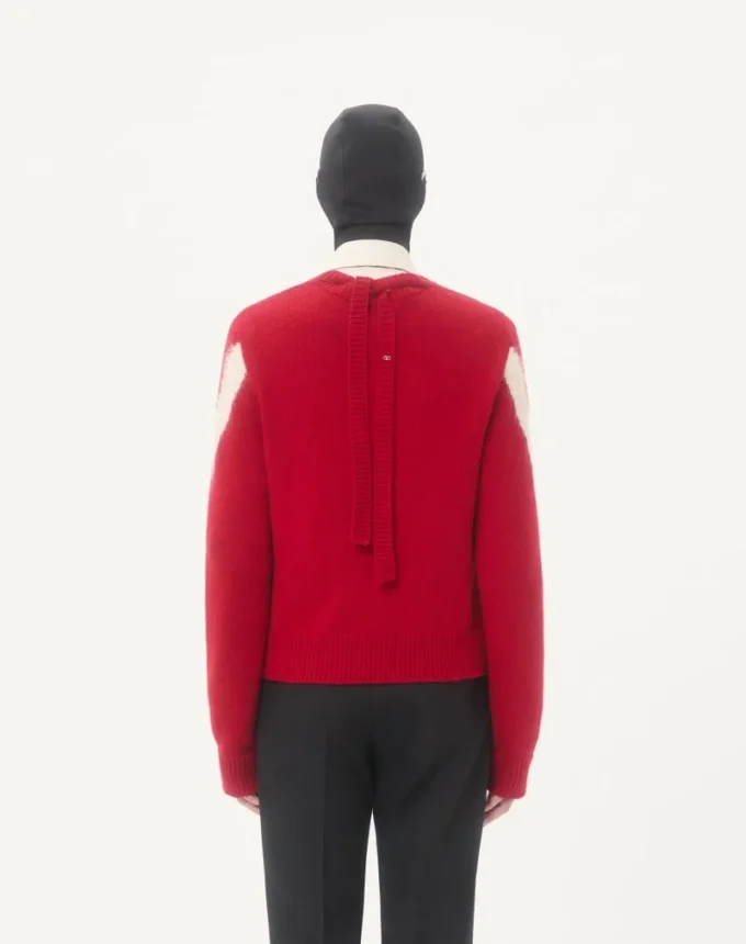 Valentino Wool Jumper With VLogo Bow At The Back