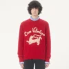 Valentino Wool Sweater with Chez Valentino & Panther Embroidery