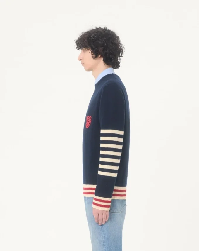 Valentino Wool Sweater with VG Embroidery