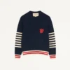 Valentino Wool Sweater with VG Embroidery