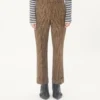 Valentino Wool Trousers with Glen Plaid Pattern and Turn-ups