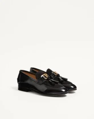 Vaniteux Calfskin and Split Leather Loafer
