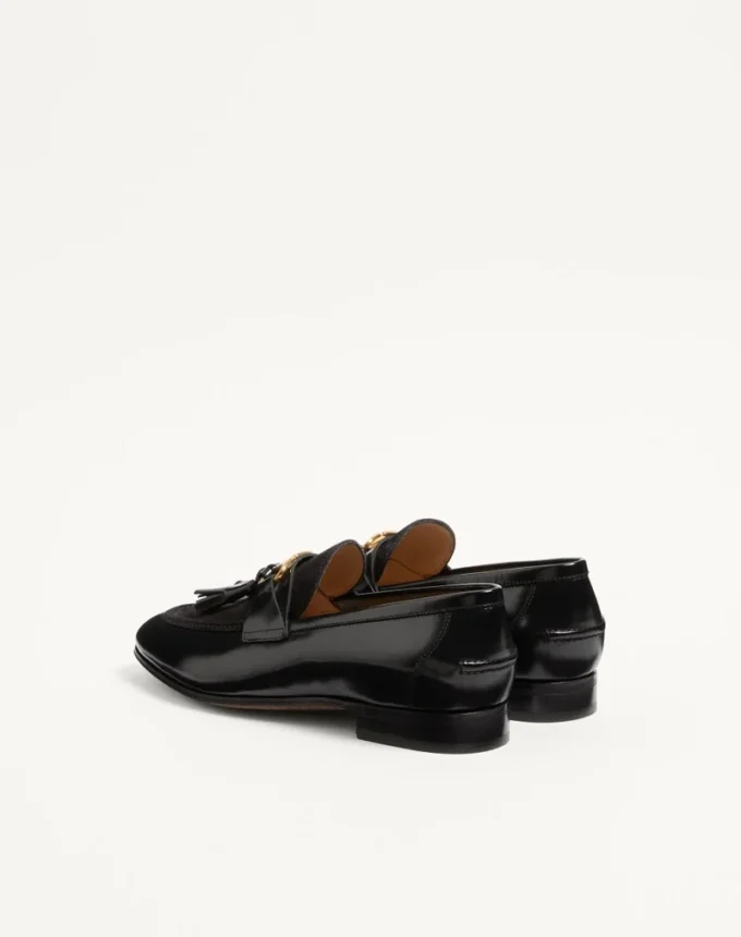 Vaniteux Calfskin and Split Leather Loafer