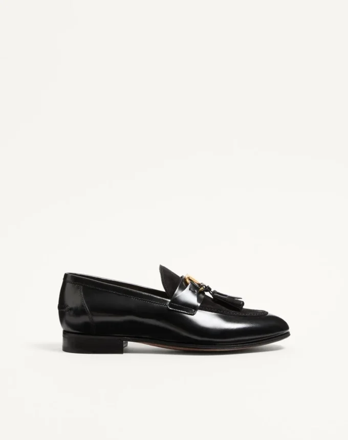 Vaniteux Calfskin and Split Leather Loafer