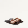 Viva Superstar Slide Sandal In Canvas Fabric And Nappa Leather