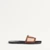 Viva Superstar Slide Sandal In Canvas Fabric And Nappa Leather