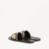 Viva Superstar Slide Sandal In Raffia With Crochet Embroidery