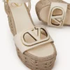Vlogo Calfskin Cut-Out Wedge Sandal 110Mm