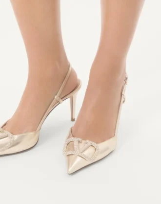 Vlogo Glow Laminated Nappa Slingback Pump 80 Mm / 3.15 In.