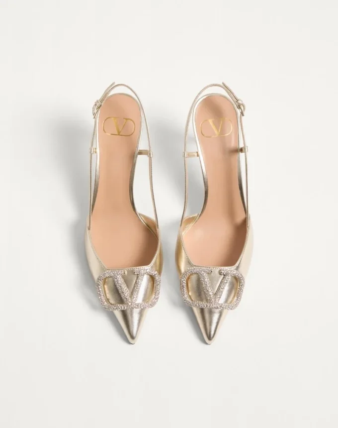 Vlogo Glow Laminated Nappa Slingback Pump 80 Mm / 3.15 In.