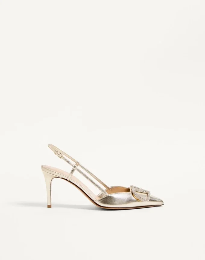 Vlogo Glow Laminated Nappa Slingback Pump 80 Mm / 3.15 In.