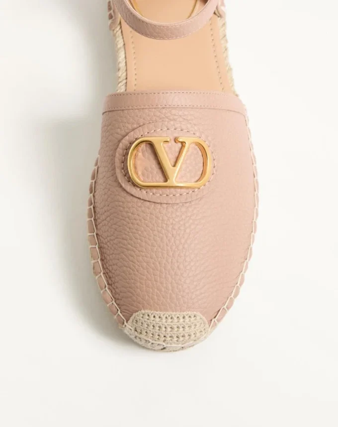 Vlogo Signature Ballerina In Grainy Calfskin 25Mm