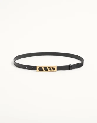 VLogo Signature Belt In Shiny Calfskin 15 Mm