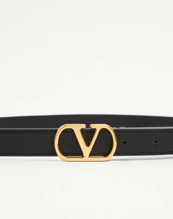 Vlogo Signature Belt In Shiny Calfskin 20 Mm