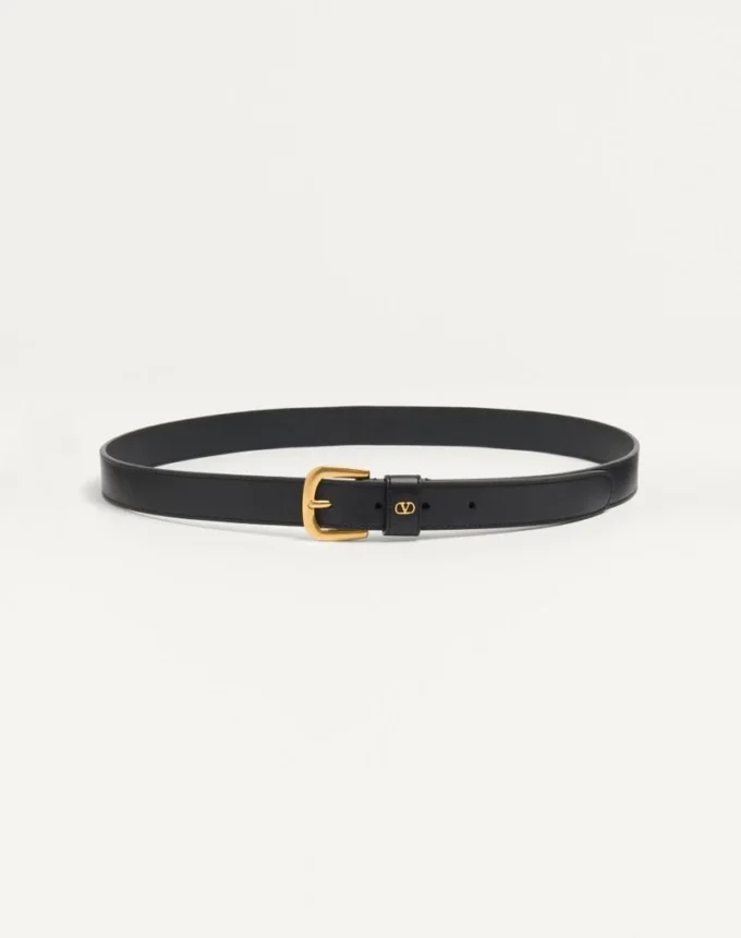 Vlogo Signature Belt In Shiny Calfskin 25 Mm
