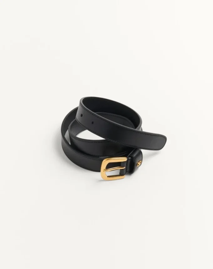 Vlogo Signature Belt In Shiny Calfskin 25 Mm
