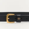 Vlogo Signature Belt In Shiny Calfskin 25 Mm