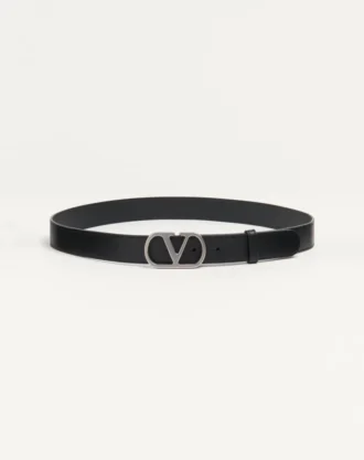 Vlogo Signature Belt In Shiny Calfskin 30 Mm