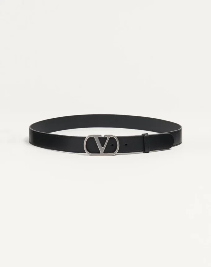 Vlogo Signature Belt In Shiny Calfskin 30 Mm