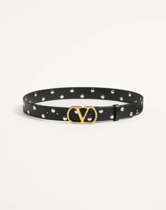 VLogo Signature Belt In Shiny Calfskin 30 Mm
